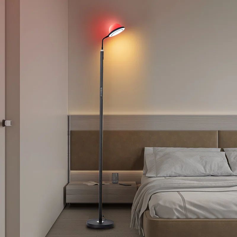 Garwarm 174cm Black RGB Dimmable LED Reading Floor Lamp