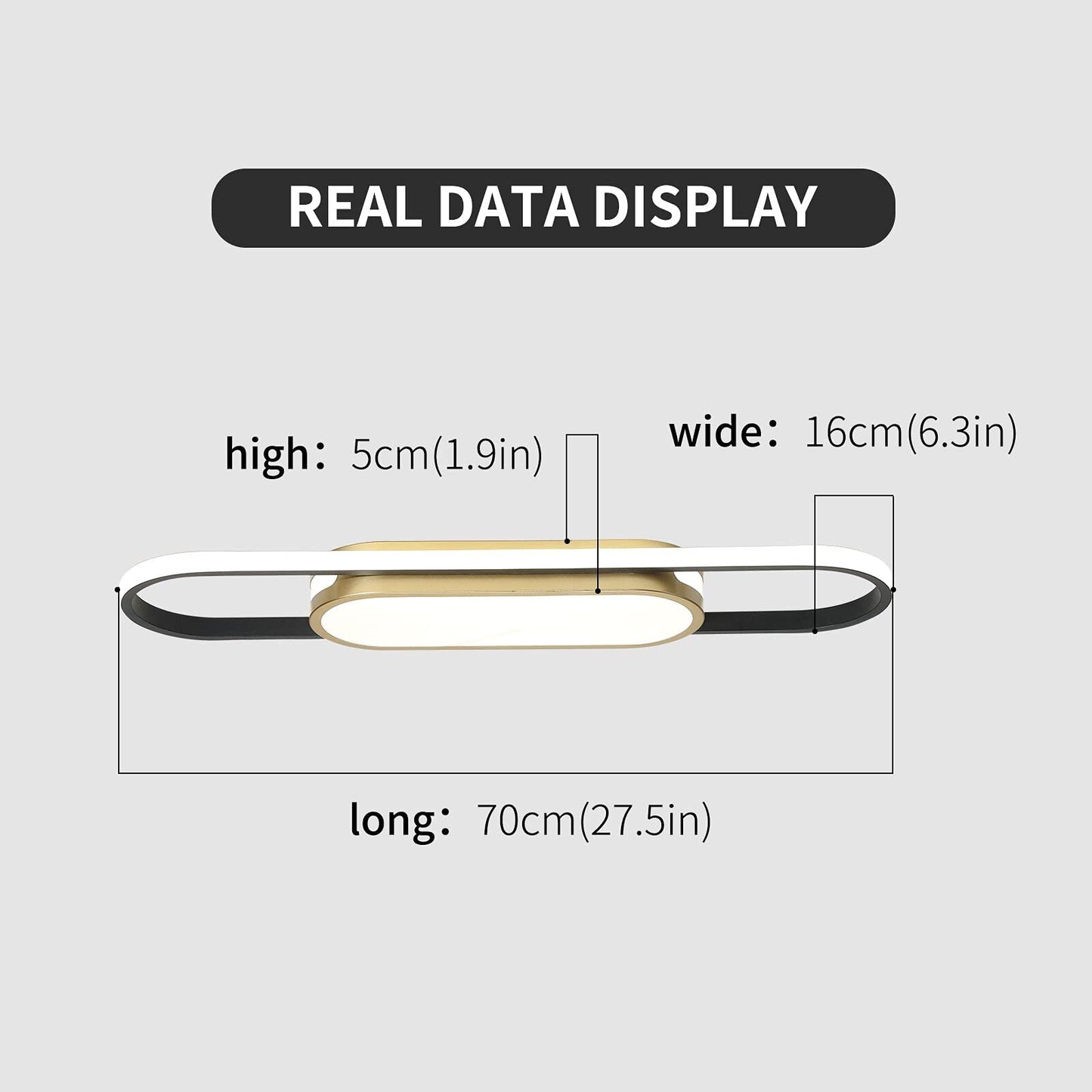 Garwarm Remote Control Dimmable Linear LED Ceiling Light