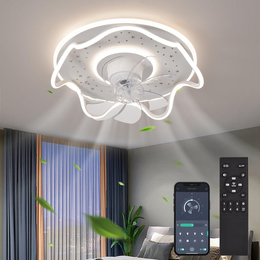 Garwarm 6-Speed Bladeless Ceiling Fan Light with Remote