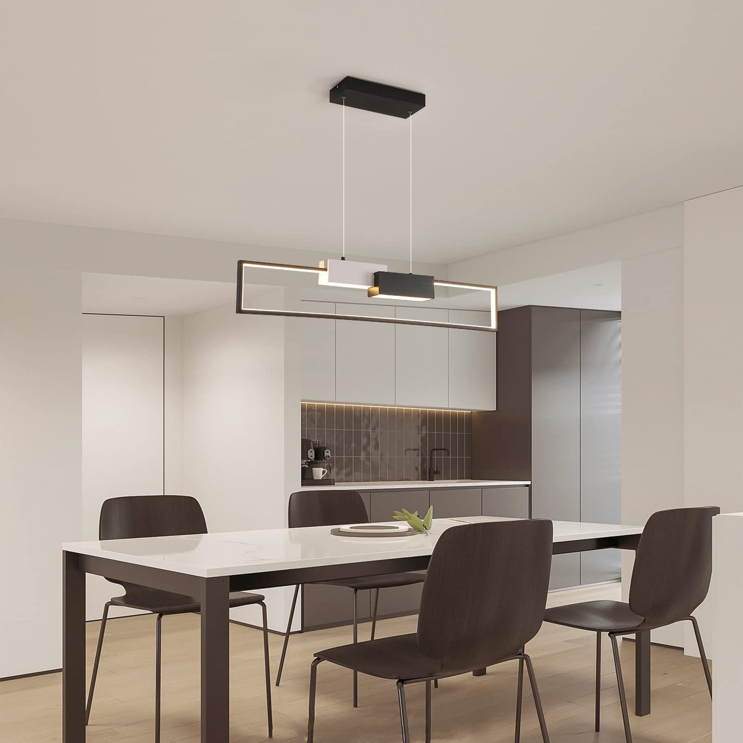 Garwarm Modern Dimmable LED Pendant Light with Remote