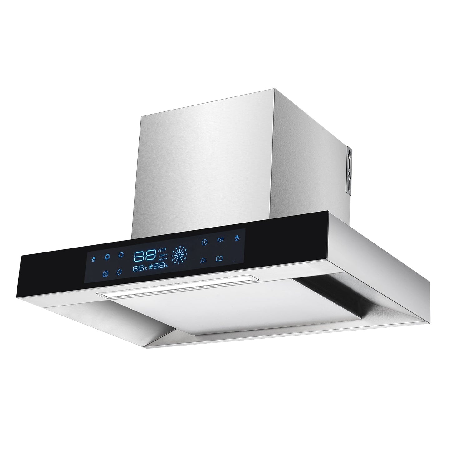 Powerful trendy Smart Black seamless stainless steel Chimney Cooker hood 90cm Width MLB-757D