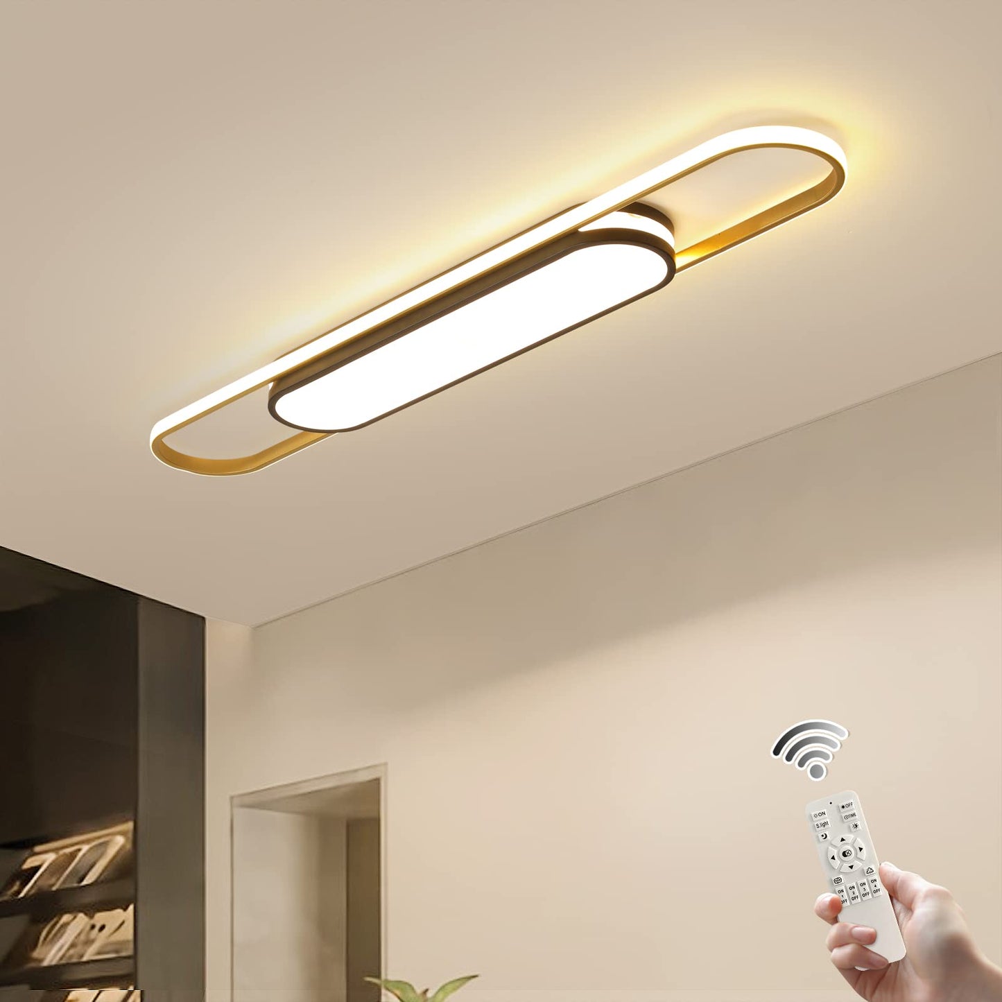 Garwarm Modern Dimmable Acrylic LED Ceiling Lamp with Remote Control