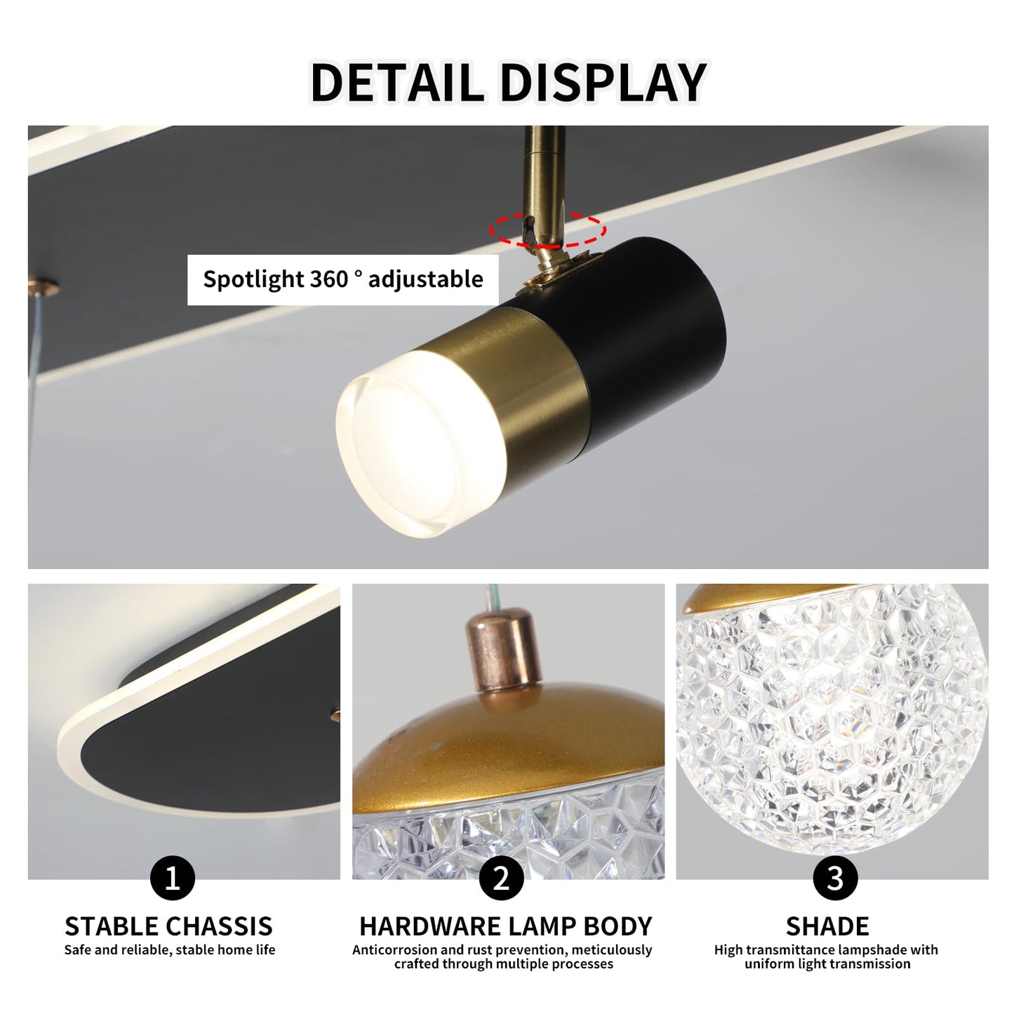 Garwarm Dimmable LED Pendant Light with Remote Control