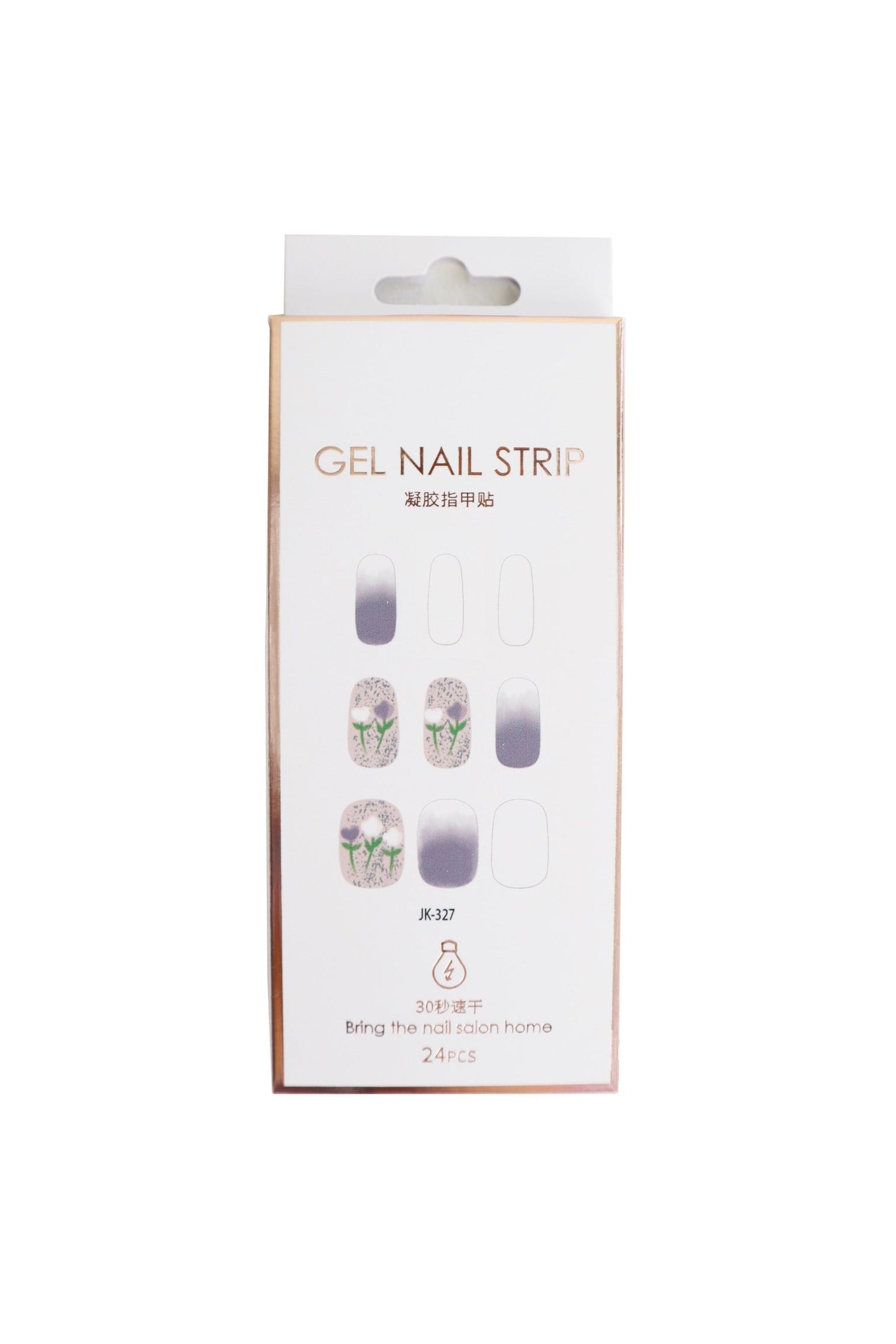 Mioga’s Purple Gradient Flower Nail Wraps