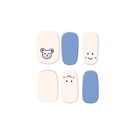 Free taster JK086 (6 stickers) Mioga’s Adorable smiley face Nail Wraps