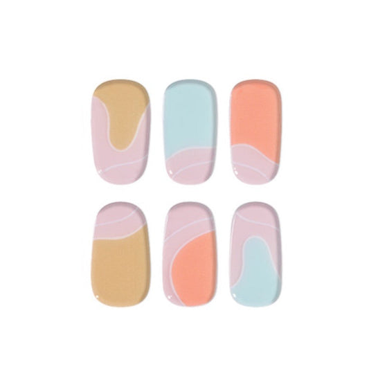 Free taster JK121 (6 stickers) Mioga’s Pastel Waves Nail Wraps