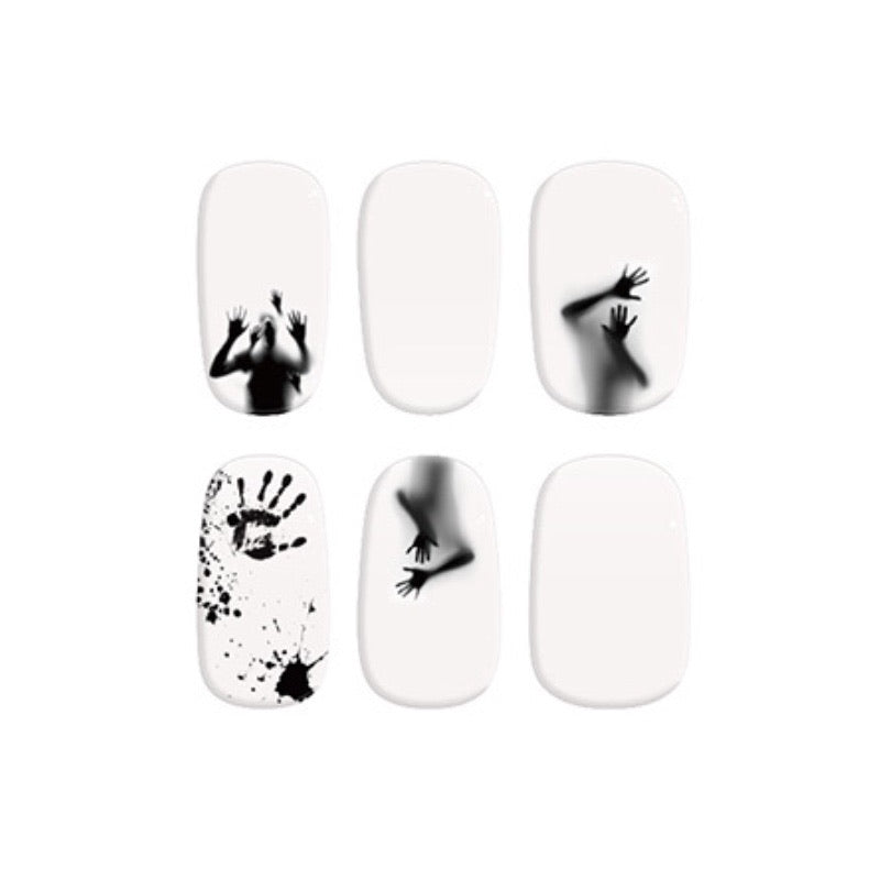 Free taster JK342 (6 stickers) Mioga’s Halloween Black Devil Nail Wraps