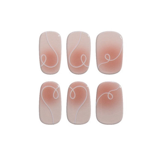 Free taster JK315 (6 stickers) Mioga’s Blush Heart Swirl Nail Wraps