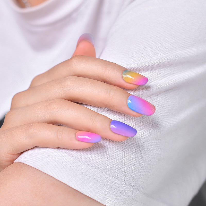 Mioga’s Rainbow Candy Cloud Nail Wraps