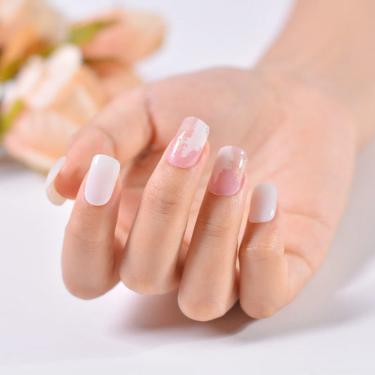 Mioga’s Styling Pink and White Nail Wraps