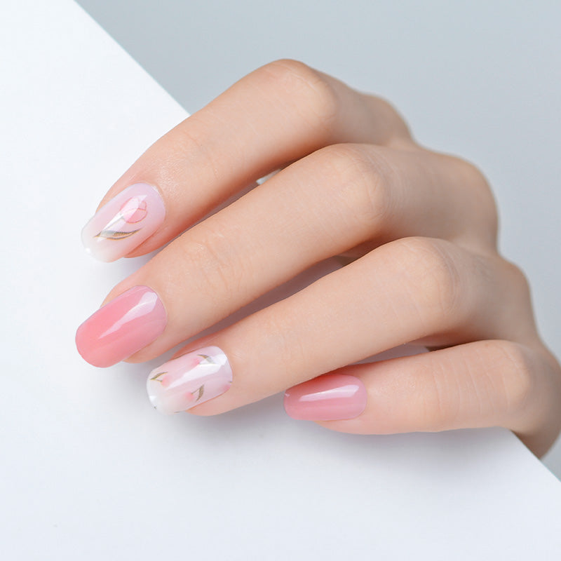 Free Tasters (6 stickers) Mioga’s Pink Tulip Nail Wraps