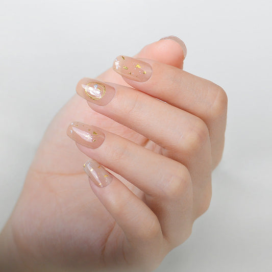 Mioga’s Translucent Gold Leaf Nail Wraps