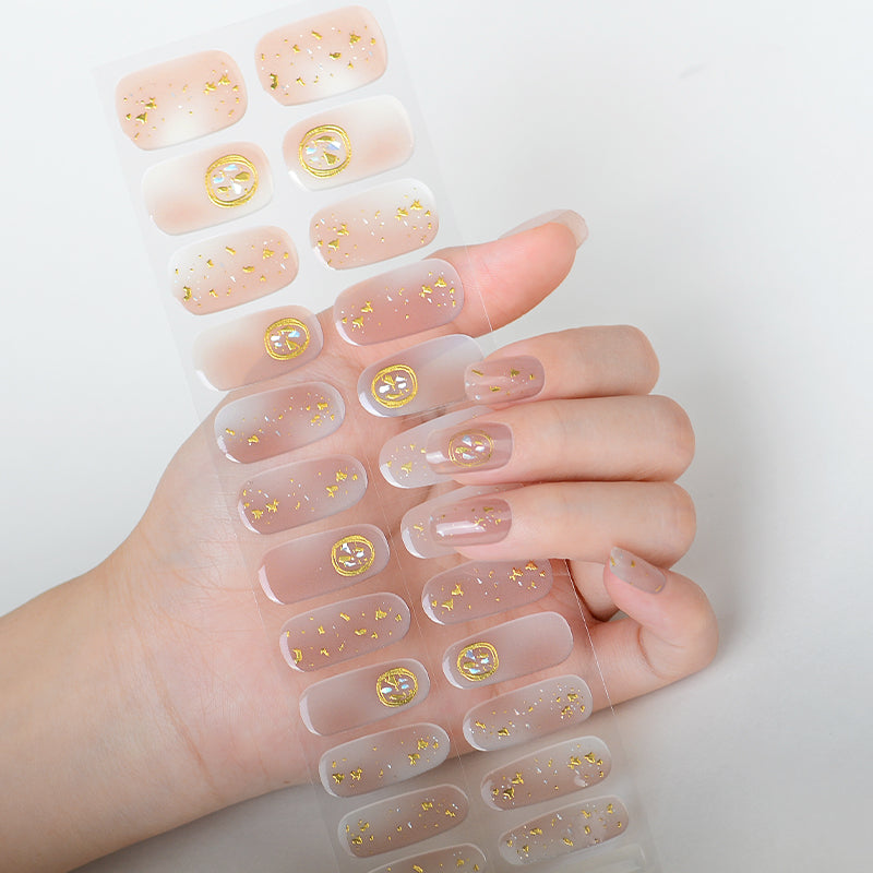 Mioga’s Translucent Gold Leaf Nail Wraps