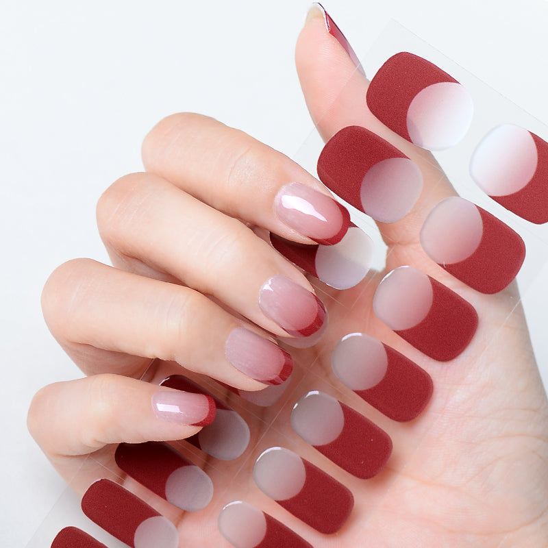 Mioga’s Red French Style Nail Wraps