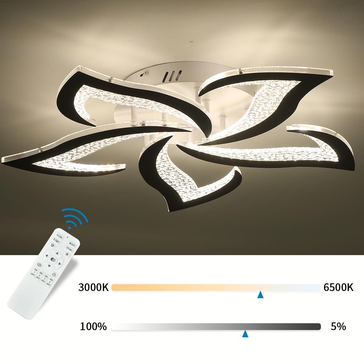 Garwarm Dimmable Flower LED Ceiling Light