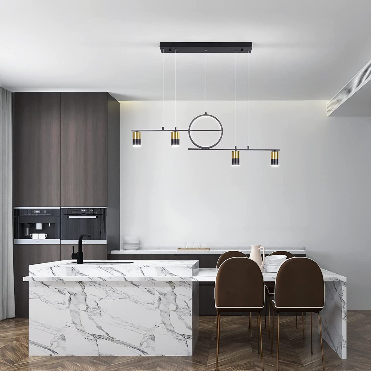 Garwarm Dimmable LED Linear Pendant Light with Remote