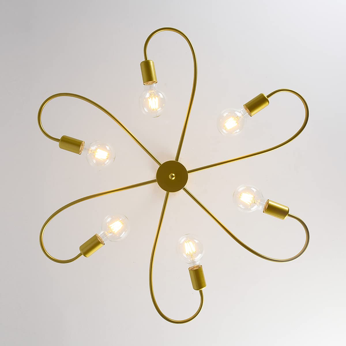 Garwarm 6-Light Irregular Mid-Century Modern Chandelier